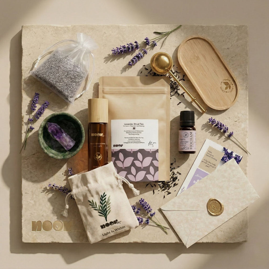 lavender calm & restore ritual box-1-Noor For You - aware, sustainable gifting brand focused on natural materials and thoughtful living