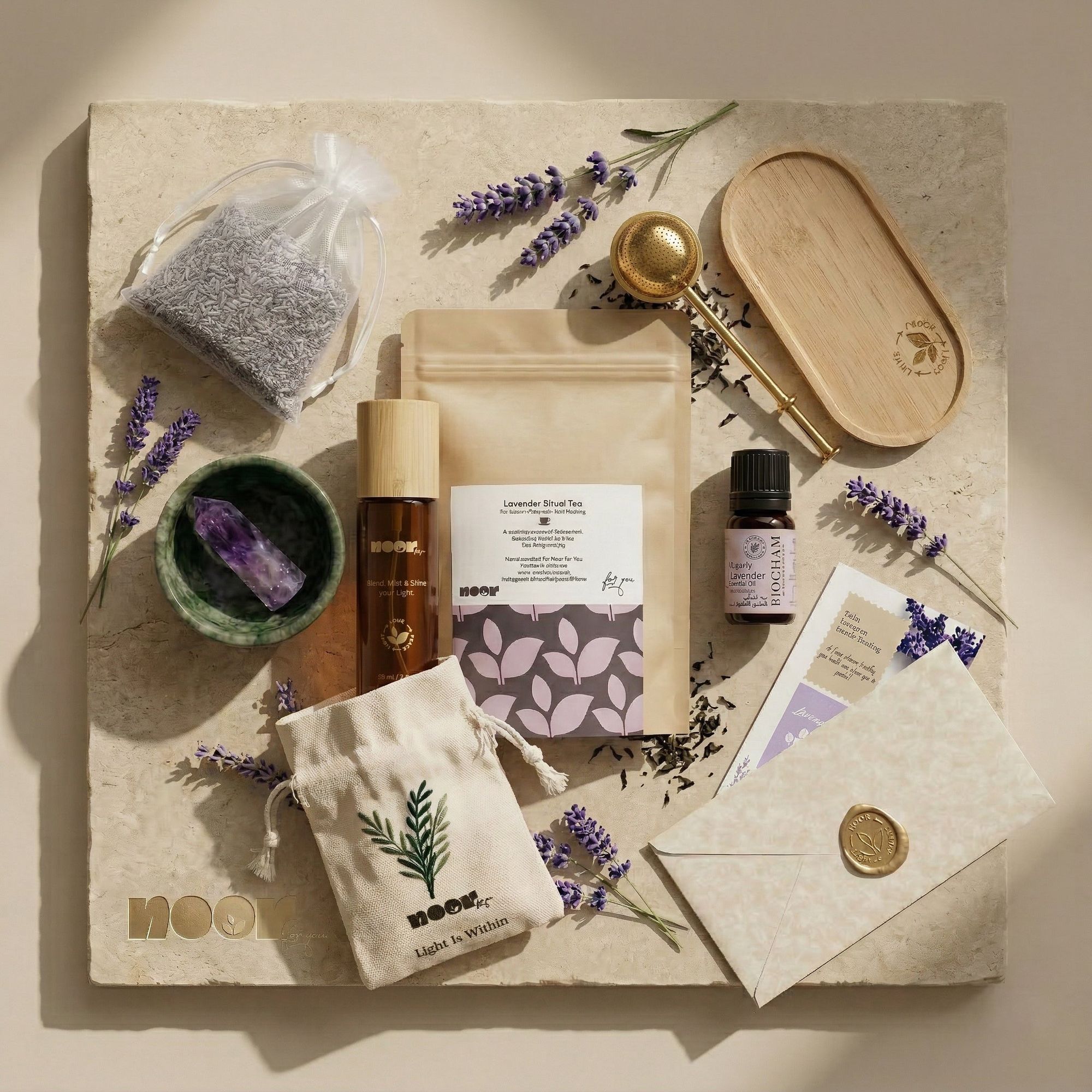 lavender calm & restore ritual box-1-Noor For You - aware, sustainable gifting brand focused on natural materials and thoughtful living