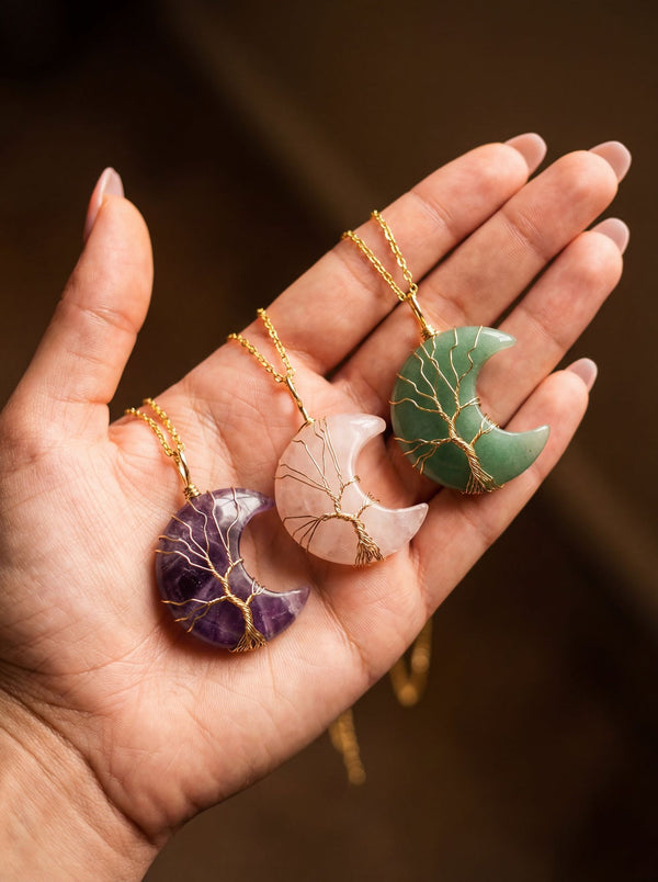moon clarity necklace-1-Noor For You - aware, sustainable gifting brand focused on natural materials and thoughtful living