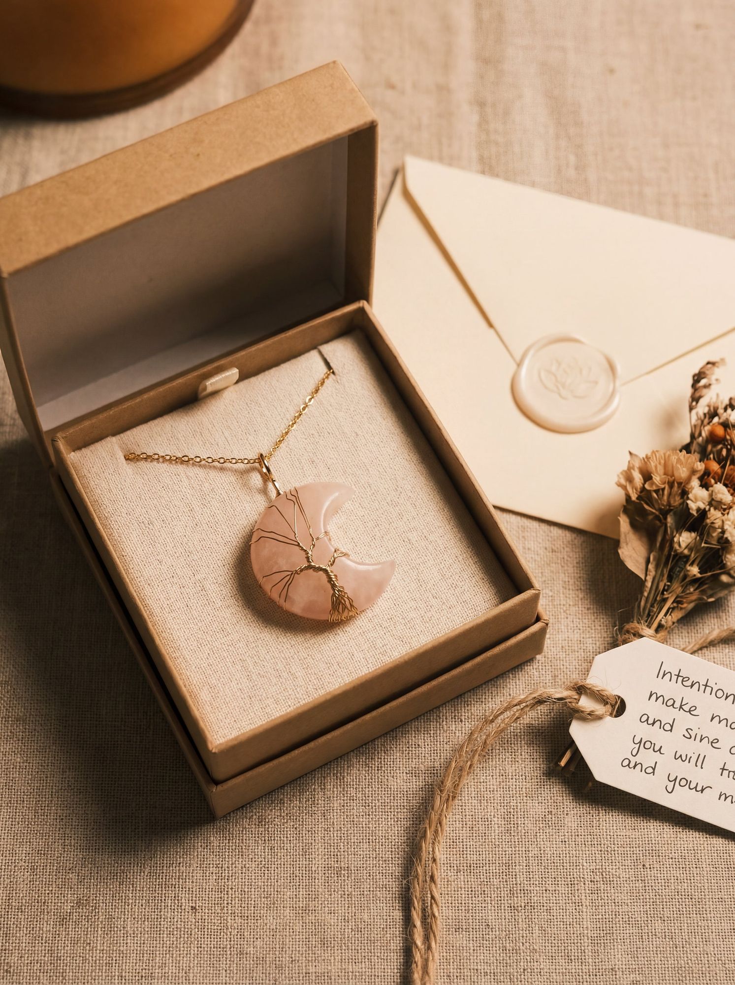 moon clarity necklace-15-Noor For You - aware, sustainable gifting brand focused on natural materials and thoughtful living