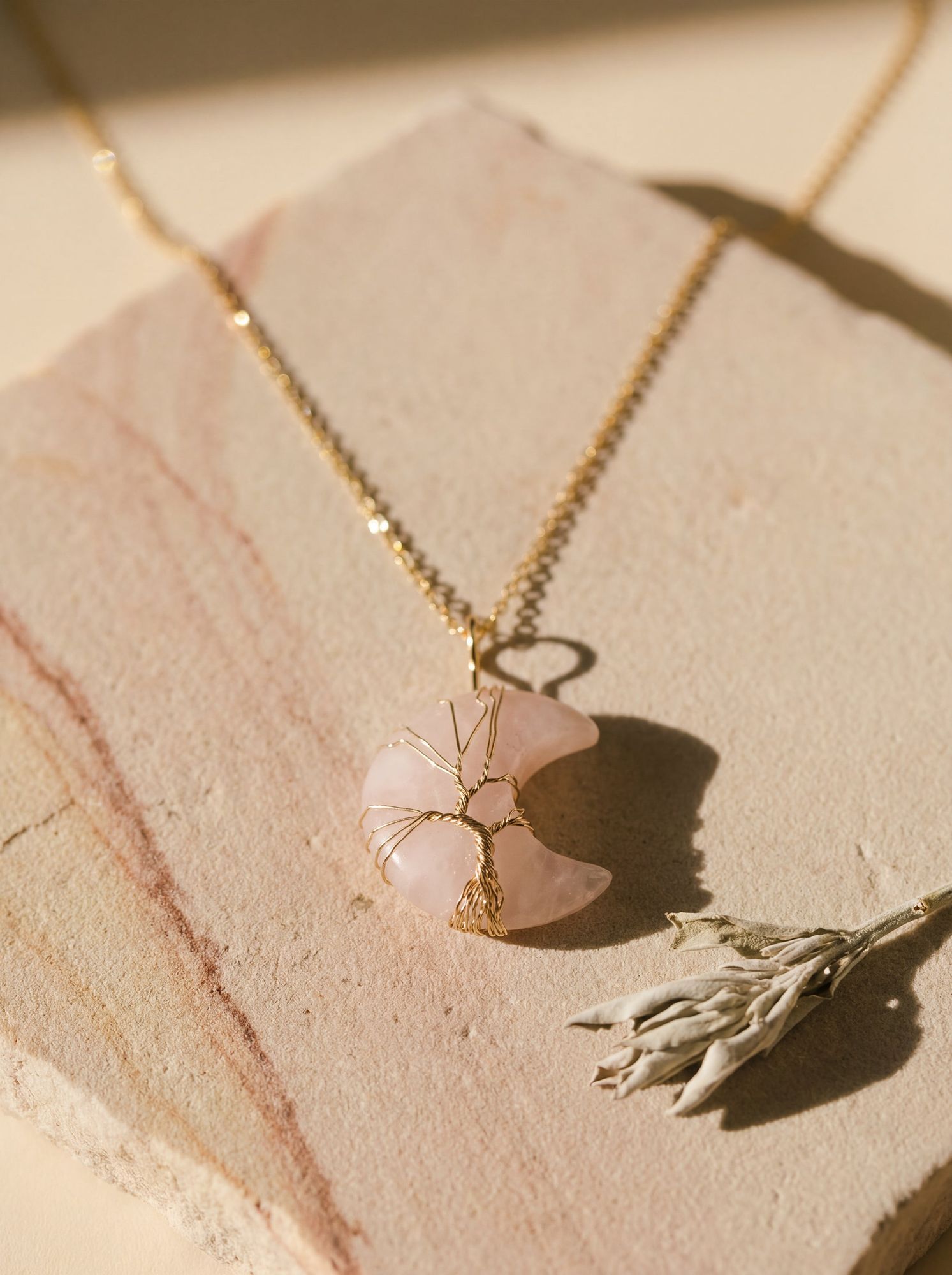 moon clarity necklace-5-Noor For You - aware, sustainable gifting brand focused on natural materials and thoughtful living