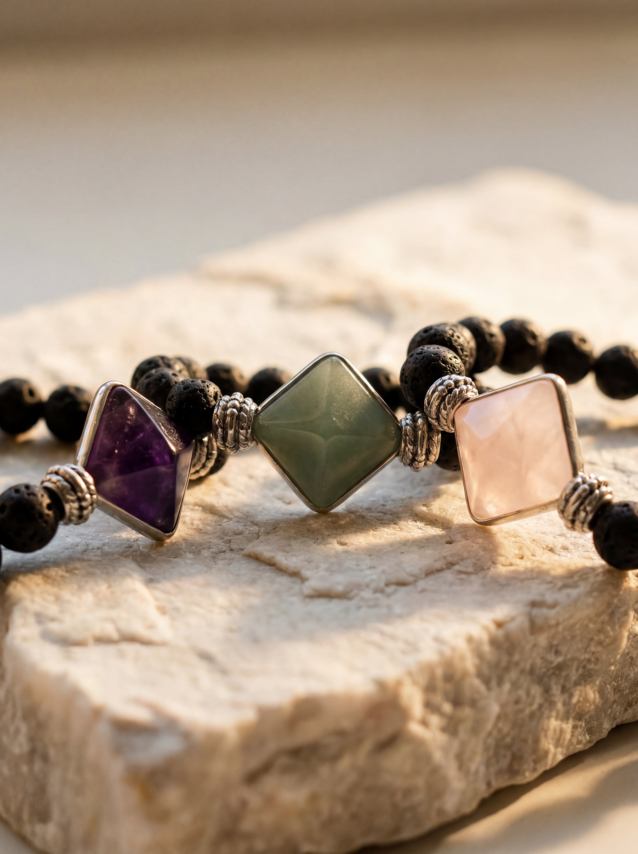 Aligned Path Pyramid Bracelet