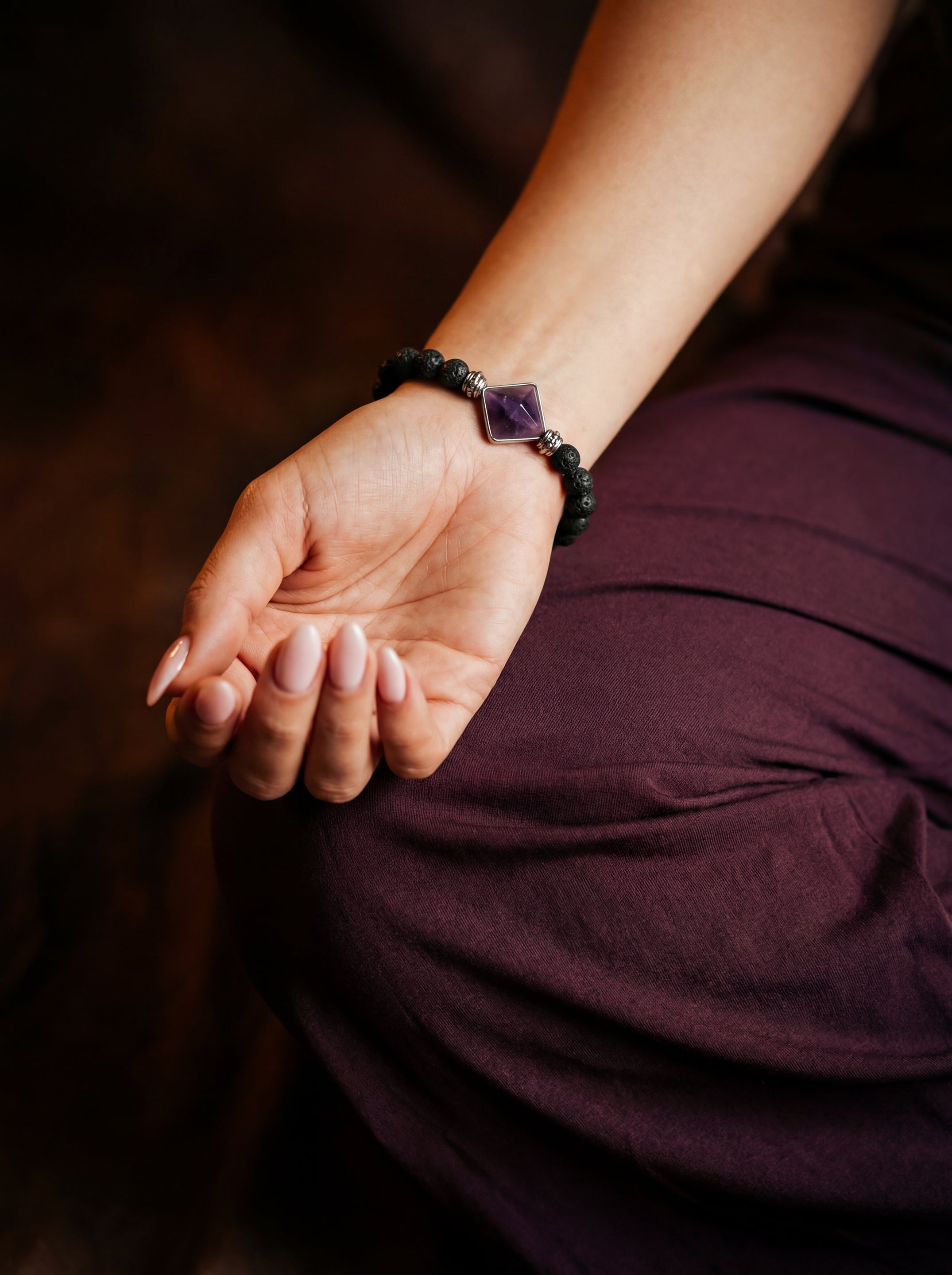 Aligned Path Pyramid Bracelet