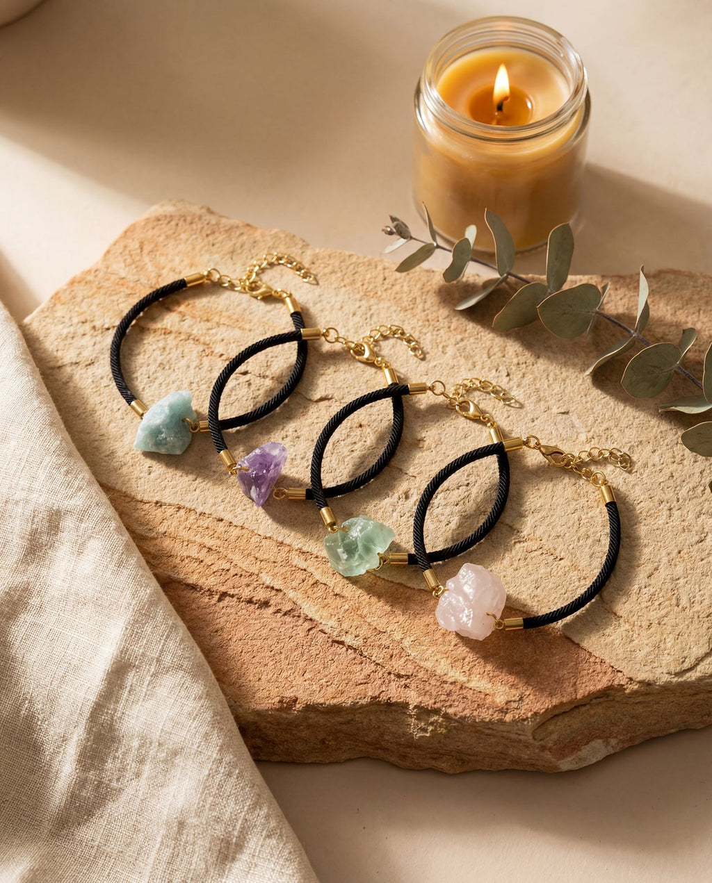 raw balance bracelet collection-2-Noor For You - aware, sustainable gifting brand focused on natural materials and thoughtful living